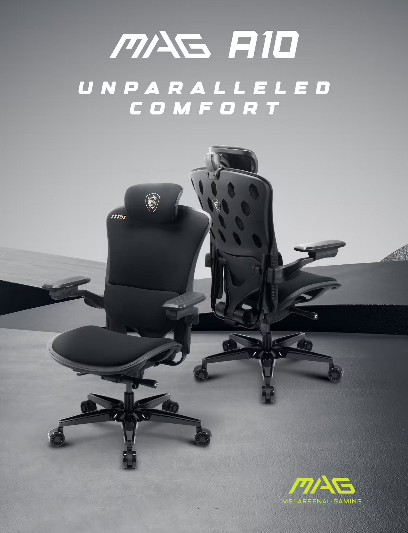 微星推出MAG A10人体工学电竞椅 2499元享动态支撑+150kg承重